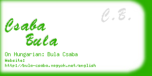 csaba bula business card